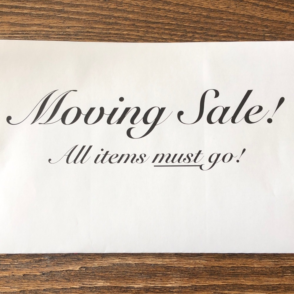 Moving Sale!